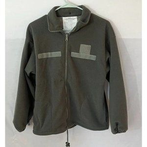 TRU-SPEC Micro Fleece Parka Mens Size Small Military Jacket/ Liner Green Fleece